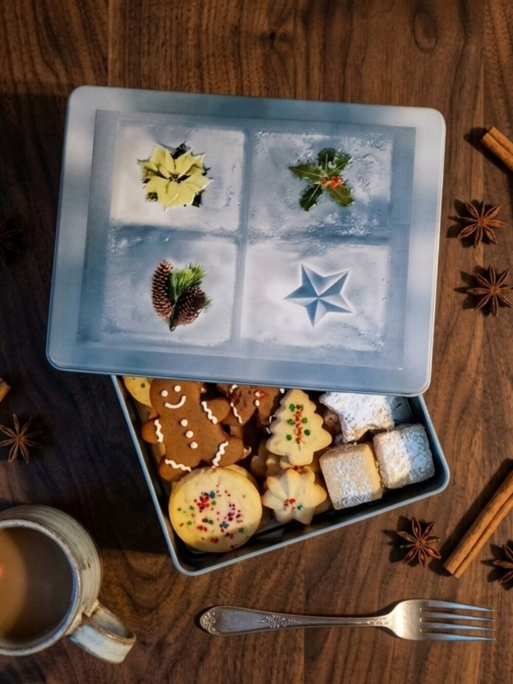 Rare VTG 2001 Henry Lambertz "Blue Winter" Limited Edition Holiday Cookie Tin🍪